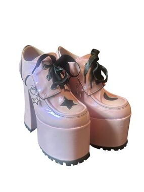 DEADSTOCK Sugar Thrillz Pink Patent Platform oxfords
